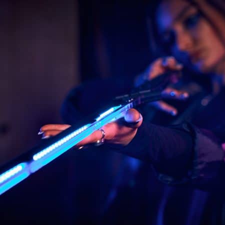 Phantom Blue LED Katana prop replica Cyberpunk by Blasters4Masters