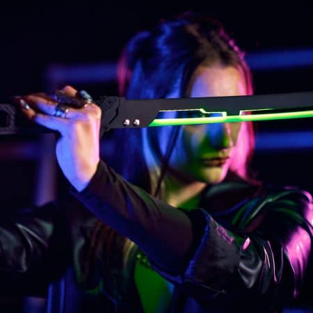 Phantom Green LED Katana prop replica Cyberpunk by Blasters4Masters