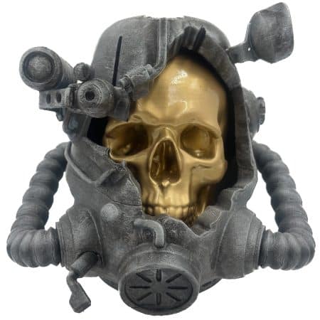 VISIONARY'S T-60C HELMET skull statue - FALLOUT Prop Replica by Blasters4Masters