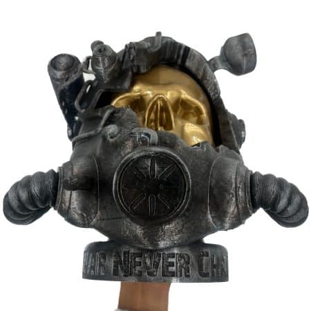 VISIONARY'S T-60C HELMET skull statue - FALLOUT Prop Replica by Blasters4Masters