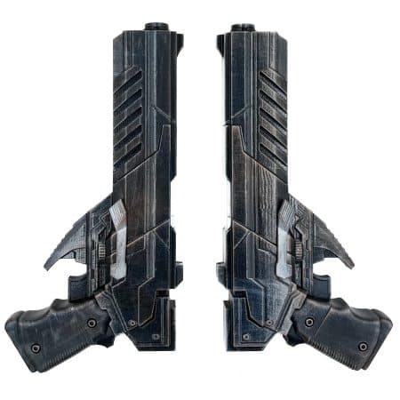 Original Arkham Knight Pistols prop replicas Red Hood by Blasters4Masters