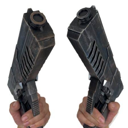 Original Arkham Knight Pistols prop replicas Red Hood by Blasters4Masters