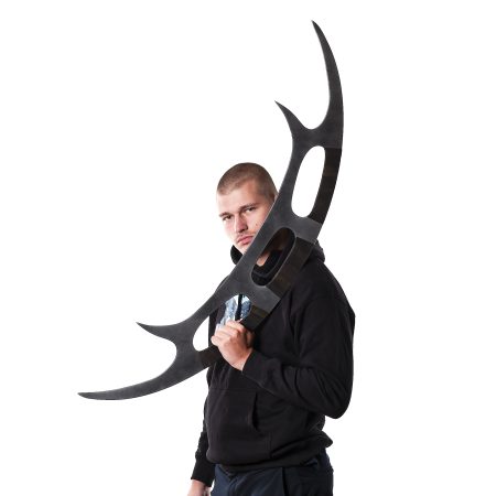 Klingon Bat`leth sword prop replika from Star Trek by Blasters4Masters