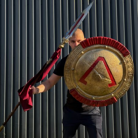 Arms of Sparta Spear and shield Prop Replica from God of War by Blasters4Masters