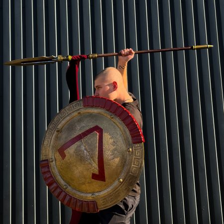 Arms of Sparta Spear and shield Prop Replica from God of War by Blasters4Masters