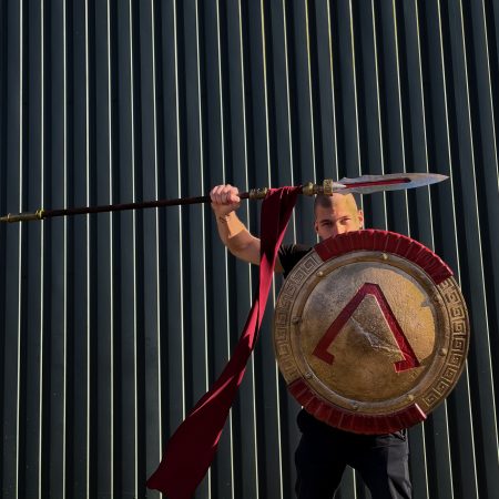 Arms of Sparta Spear and shield Prop Replica from God of War by Blasters4Masters