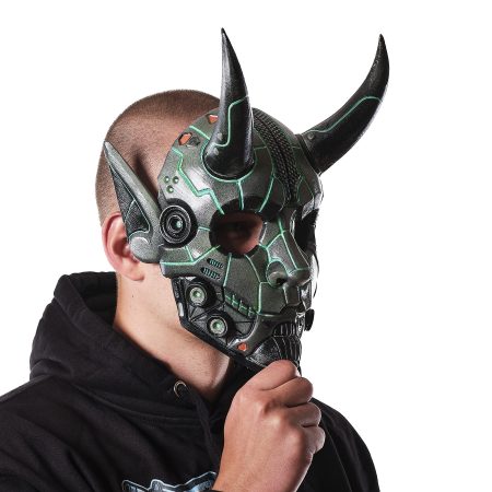 Cyberpunk Oni Mask japanese cosplay by Blasters4Masters