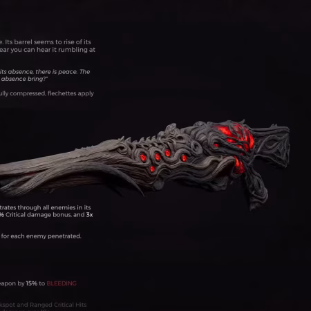Merciless long gun remnant 2 Gun Prop Replica from Remnant 2 By Blasters4Masters