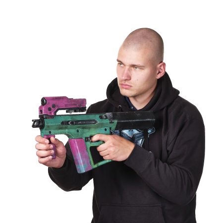 Rebecca’s SMG TKI-20 replica prop from Cyberpunk 2077 by Blasters4Masters