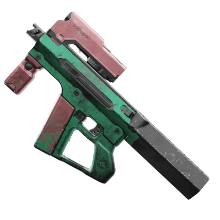 Arasaka TKI-20 Shingen (CEMK) Exotic Heavy Submachine Gun Rebecca's Cosplay prop replica from Cyberpunk: Edgerunners by Blasters4Masters