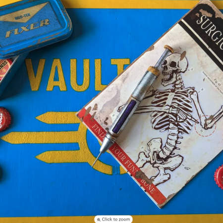 Chem Pack prop replica Fallout RadAway, Irradiated Blood, Stimpak, Med-X, and Jet
