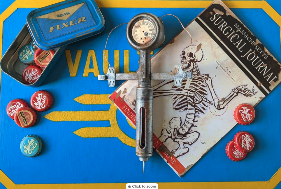 Chem Pack prop replica Fallout RadAway, Irradiated Blood, Stimpak, Med-X, and Jet