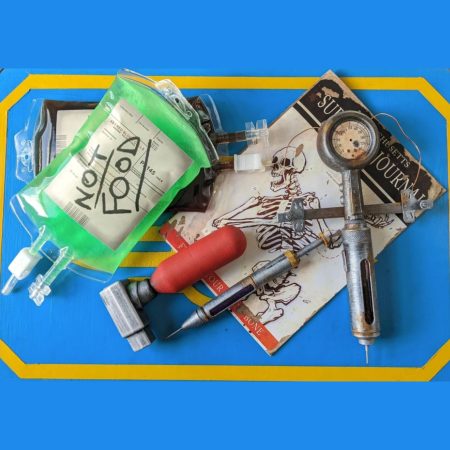 Chem Pack prop replica Fallout RadAway, Irradiated Blood, Stimpak, Med-X, and Jet