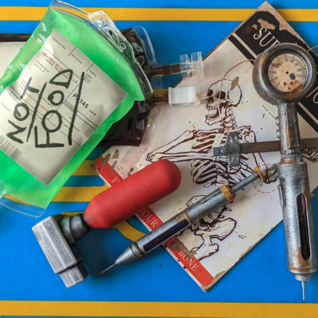 Chem Pack prop replica Fallout RadAway, Irradiated Blood, Stimpak, Med-X, and Jet