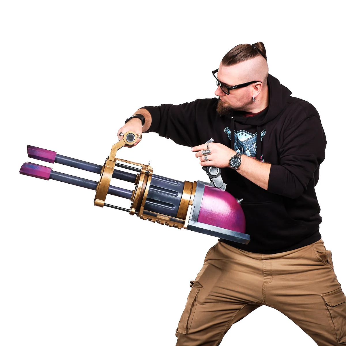 Jinx Pow-Pow Minigun replica prop from Arcane League of Legends by Blasters4Masters_4 Jinx Pow Pow Minigun Replica Prop From Arcane League Of Legends By Blasters4Masters 4