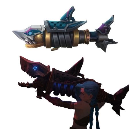 Jinx Shark Gun Fishbones prop replica Arcane League of Legends