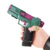 Rebecca`s pistol green and pink replica prop from Cyberpunk 2077 by Blasters4Masters