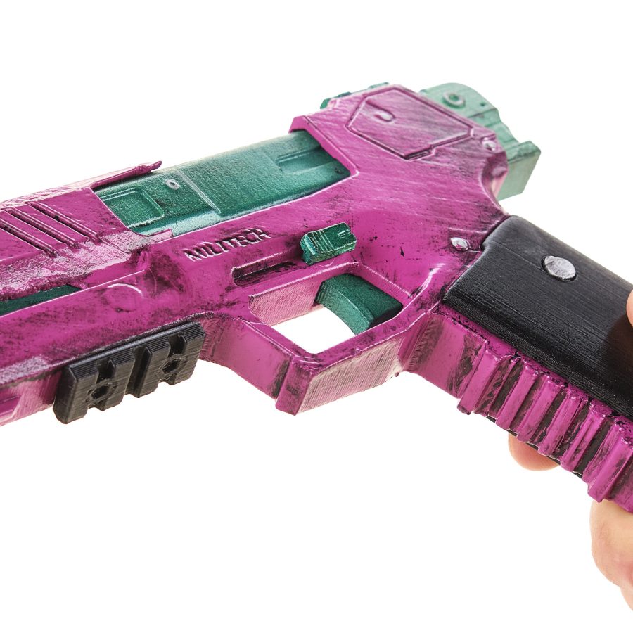 Rebecca's Pistol prop replica Pink & Green - Cyberpunk 2077