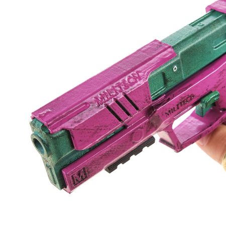 Rebecca's Pistol prop replica Pink & Green - Cyberpunk 2077