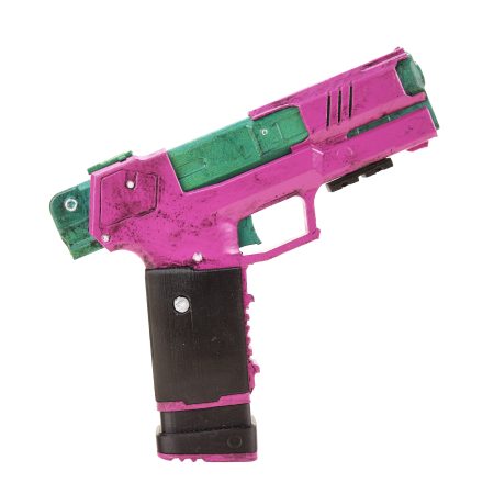 Rebecca's Pistol prop replica Pink & Green - Cyberpunk 2077