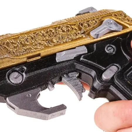 La Chingona Dorada Pistol Replica Prop From Cyberpunk 2077 By Blasters4Masters 3