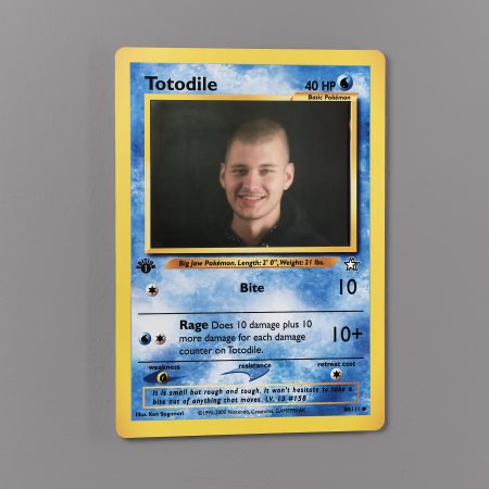 Totodile wall art mirror replica prop from Pokemon world by Blasters4Masters