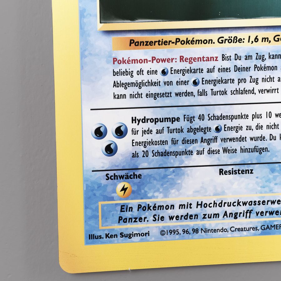 Turtok wall art mirror replica prop from Pokemon world by Blasters4Masters