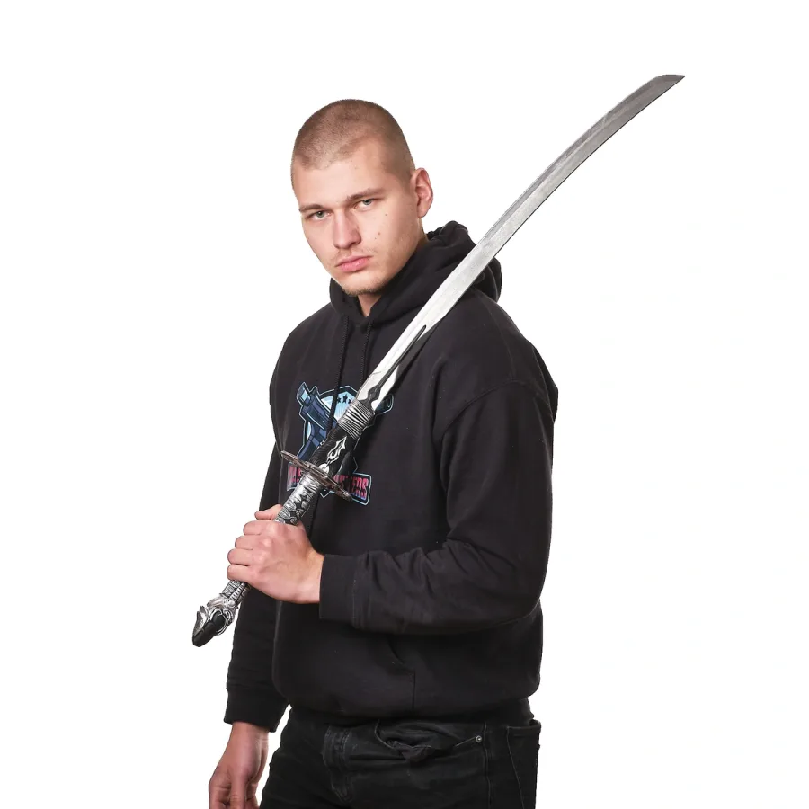 Automata 2Bs Virtuous Contract Katana Silver Replica Prop From NieR By Blasters4Masters 2