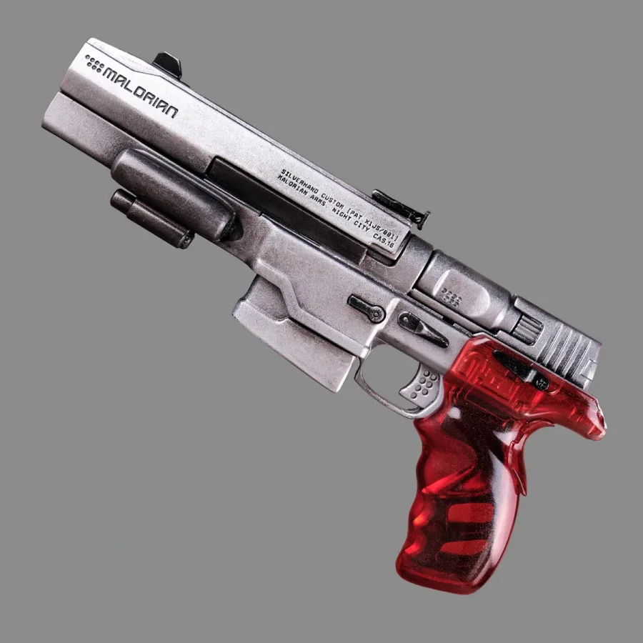 Malorian Arms 3516 – Johnny Silverhands Pistol Replica Prop From Cyberpunk 2077 By Blasters4Masters 11
