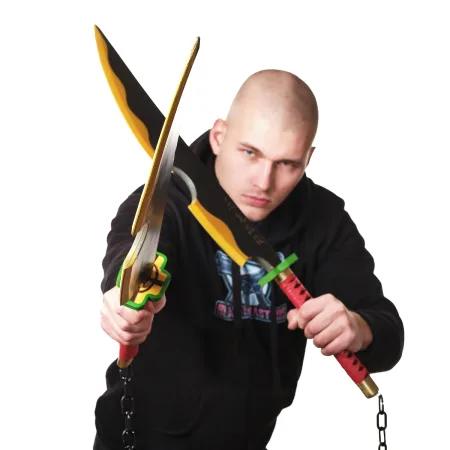 Uzui Tengen Swords Replica Prop From Demon Slayer By Blasters4Masters 2