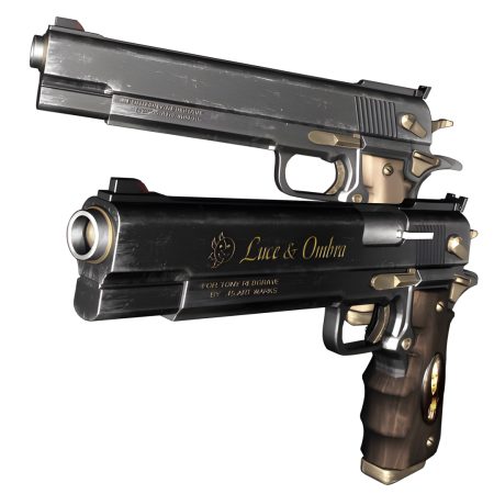Luca And Ombra Pistol Prop Replicas From Devil May Cry 1 DMC By Blasters4Masters