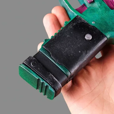 Rebecca’s Pistol – Green & Pink – Cyberpunk 2077 - PREMIUM EDITION 3 Rebeccas Pistol Green Pink PREMIUM EDITION Replica Prop From Cyberpunk 2077 By Blasters4Masters 2