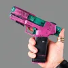 Rebeccas Pistol Pink Green PREMIUM EDITION Replica Prop From Cyberpunk 2077 By Blasters4Masters