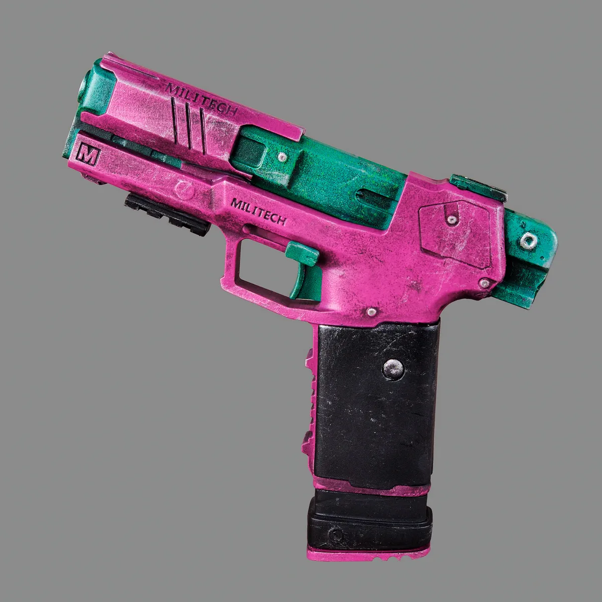 Rebecca`s Pistol – Pink & Green PREMIUM EDITION replica prop from Cyberpunk 2077 by Blasters4Masters_10 Rebeccas Pistol Pink Green PREMIUM EDITION Replica Prop From Cyberpunk 2077 By Blasters4Masters 10