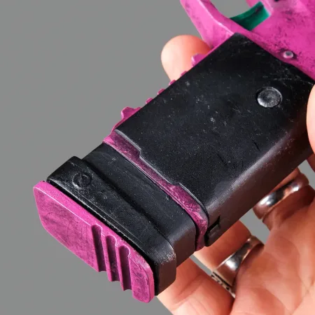 Rebecca’s Pistol – Pink & Green – Cyberpunk 2077 - PREMIUM EDITION 3 Rebeccas Pistol Pink Green PREMIUM EDITION Replica Prop From Cyberpunk 2077 By Blasters4Masters 2