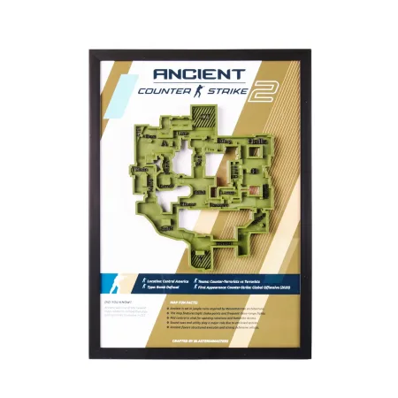 Ancient Map 3D Plaque Replica Prop From Counter Strike 2 By Blasters4Masters