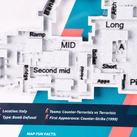 Inferno Map 3D Plaque Replica Prop From Counter Strike 2 By Blasters4Masters 5