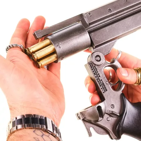 AGL Arms .45 Long Colt – Vash The Stampede Revolver TUNGSTEN Replica Prop From Trigun By Blasters4Masters 9
