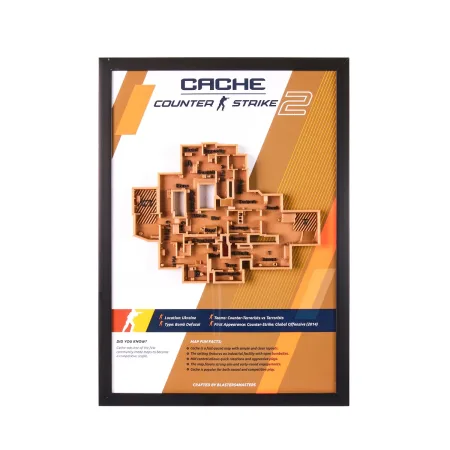 Cache Map 3D Plaque Replica Prop From Counter Strike 2 By Blasters4Masters