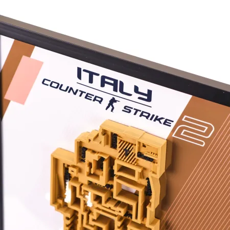 Italy Map 3D Plaque Replica Prop From Counter Strike 2 By Blasters4Masters 4