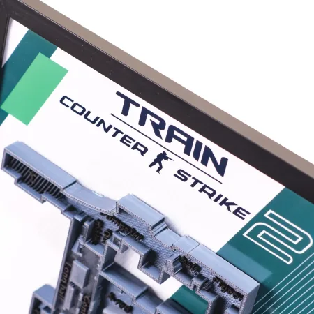 Train Map 3D Plaque Replica Prop From Counter Strike 2 By Blasters4Masters 4