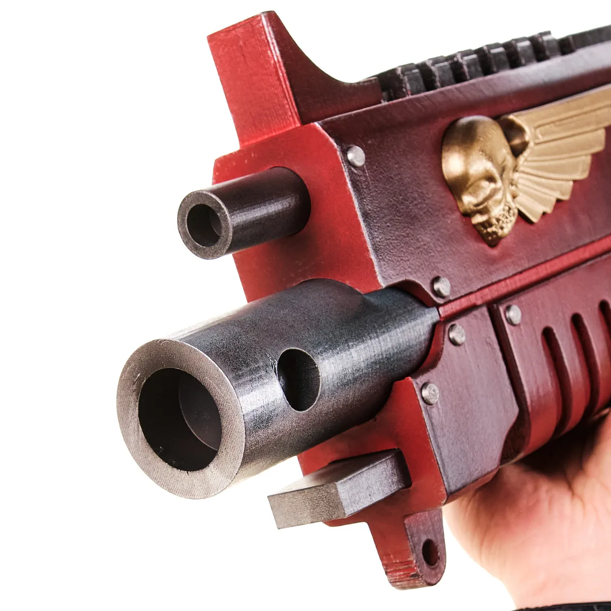 Black Templars Outriders Brother Valtus Red Bolter replica prop from Warhammer 40K by Blasters4Masters_9 Black Templars Outriders Brother Valtus Red Bolter Replica Prop From Warhammer 40K By Blasters4Masters 9