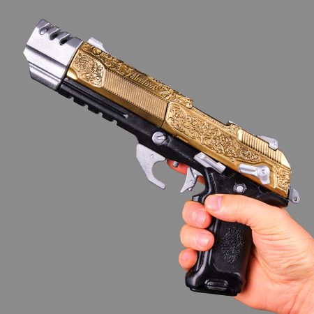 La Chingona Dorada Pistol PREMIUM Replica Prop From Cyberpunk 2077 By Blasters4Masters