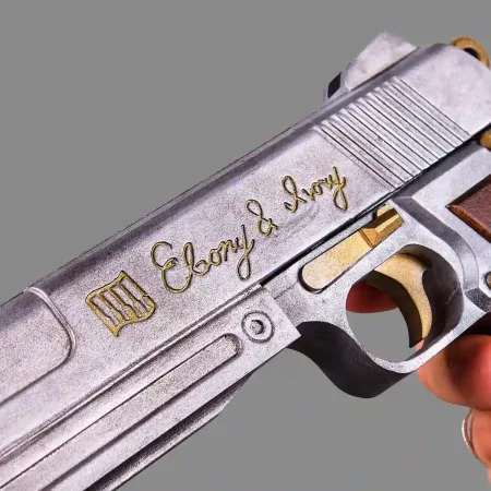 Ebony and Ivory Pistols - Devil May Cry - PREMIUM EDITION 20 Ebony Ivory PREMIUM Replica Prop From Devil May Cry By Blasters4Masters 19