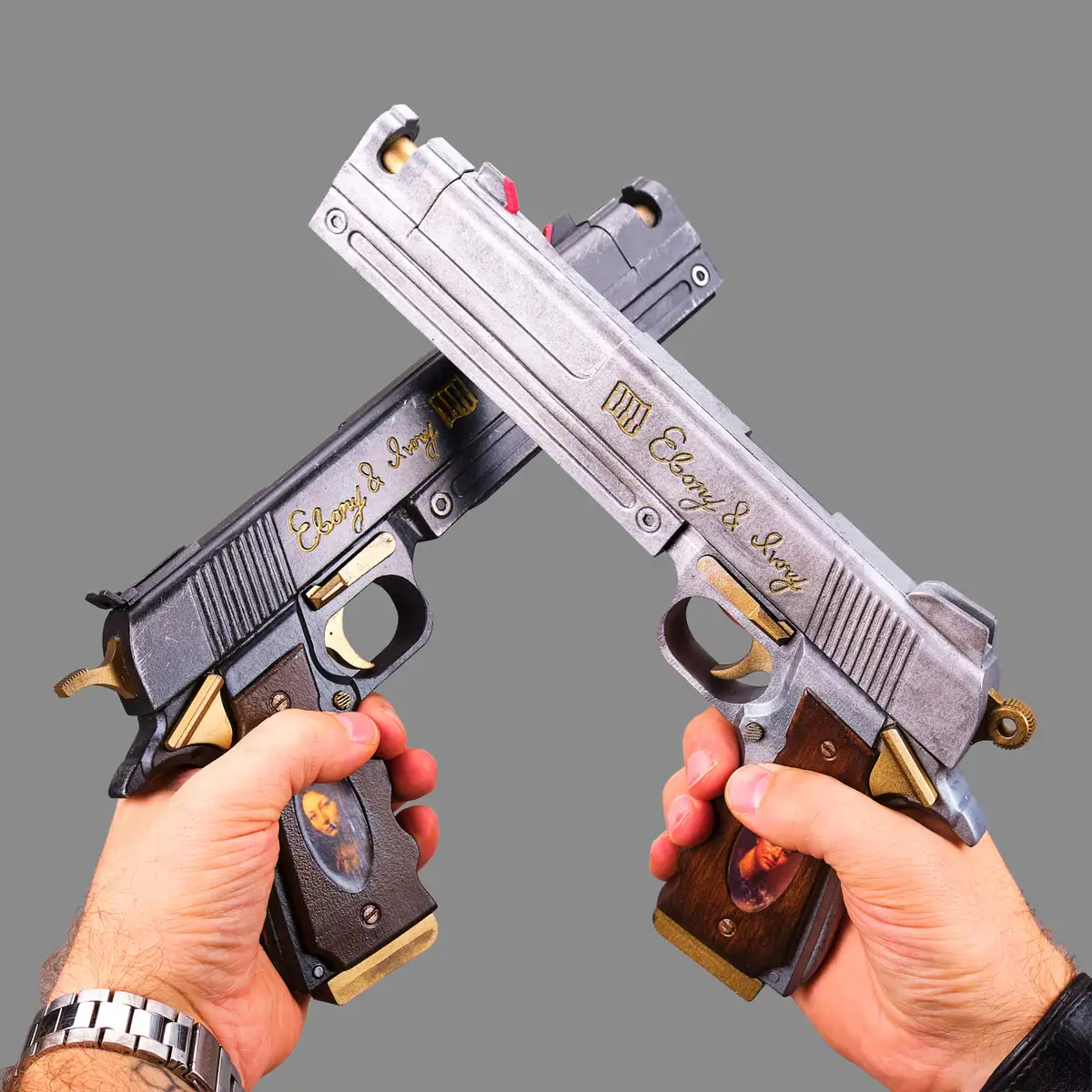 Ebony & Ivory PREMIUM replica prop from Devil May Cry by Blasters4Masters_24 Ebony Ivory PREMIUM Replica Prop From Devil May Cry By Blasters4Masters 24