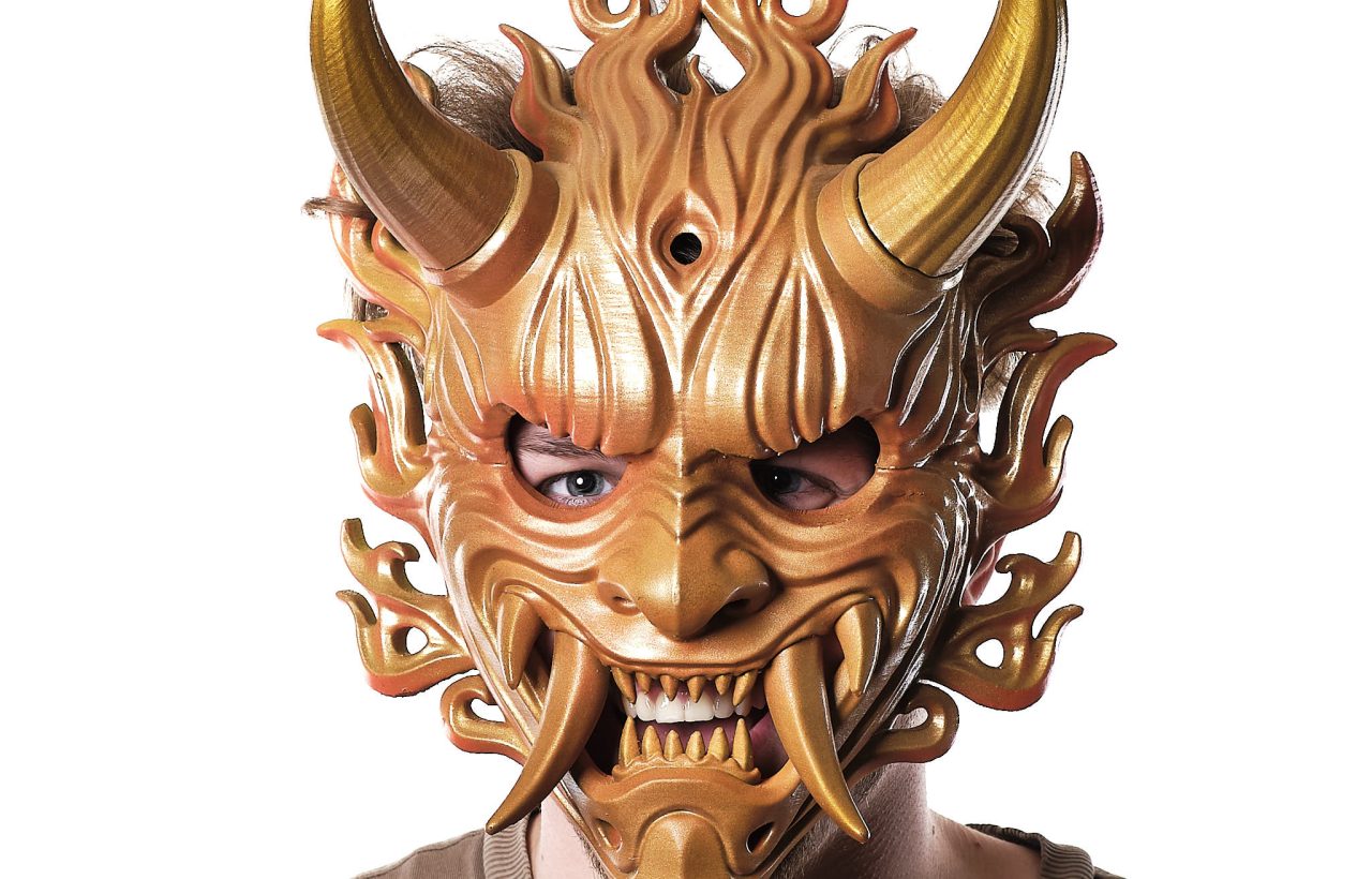 fire-oni-mask-Prop-Replica-by-Blasters4Masters 2